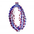 USA Patriotic Red, White and Blue Peace Necklace_12 pack