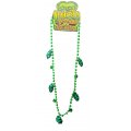 Irish Pride 30" Bell and Shamrock Necklace - St. Patricks Day Necklace