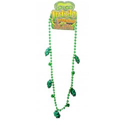 Irish Pride 30" Bell and Shamrock Necklace - St. Patricks Day Necklace