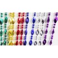 Mardi Gras Twist Bead Necklaces - 60" in. Each - 1 Dozen