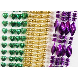 Metallic Bead Necklace Assortment (144 pcs)