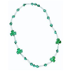 St Patrick Day Clover and Shamrock Necklace