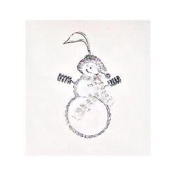 Avon Glistening Snowman Ornaments - 12 Cnt.