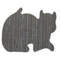 2 Pet Bowl Mats - Two Pack of 24" x 19" Cat Shaped Area Rug