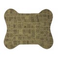2 Pet Bowl Mats - Two Pack of 23" x 19" Dog Shaped Area Rug