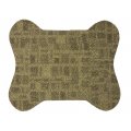 2 Pet Bowl Mats - Two Pack of 23" x 19" Dog Shaped Area Rug
