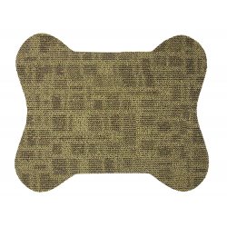 2 Pet Bowl Mats - Two Pack of 23" x 19" Dog Shaped Area Rug