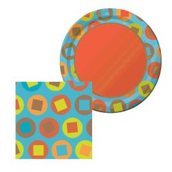 Circles and Squares Disposable Tableware