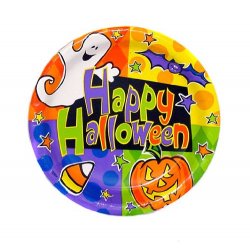 Halloween "polka dot " Paper Plates (8 3/4") - 8 cnt