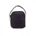 Coin Purse w/ Handle - Black Leather