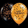12   11" Latex Halloween Moons and Stars Halloween Balloons Assorted Colors
