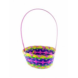 Multicolored Bamboo Easter Basket
