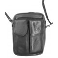 Black Leather Purse w/ Double Cell Phone Holder