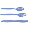 Light Blue 24-Piece Team Color Deluxe Plastic Cutlery Set