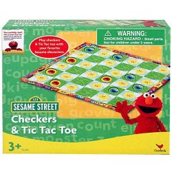Sesame Street Checkers and Tic Tac Toe