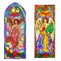 Reusable Stain Glass Window Clings - 2 Pack Angel Theme