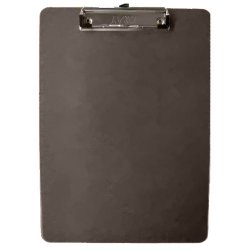 Hard Board Clipboard, Metal Clip, 9"x 12.5", Dark Brown