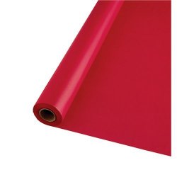 Polyvinyl 40"in x 100'ft Banquet and Picnic Table Rolls - RED