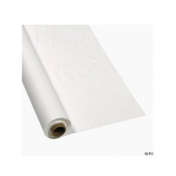 Polyvinyl 40"in x 100'ft Banquet and Picnic Table Rolls - WHITE