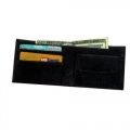 Black Bi-Fold Leather Wallet