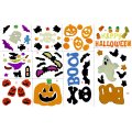 Halloween Window Decorations - 6 Random Sets of Halloween Gel Art