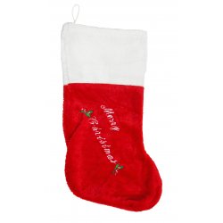Merry Christmas Embroided Stocking