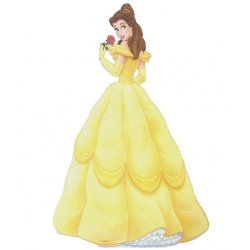 Princess Belle Sticker - Belle with Rose