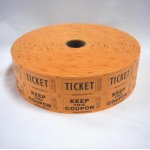 Raffle Roll Tickets, Double W/Coupon, 2000 Tickets Per Roll